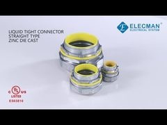 Zinc Liquid Tight Connector Straight Flexible Conduit Fittings To Box Type